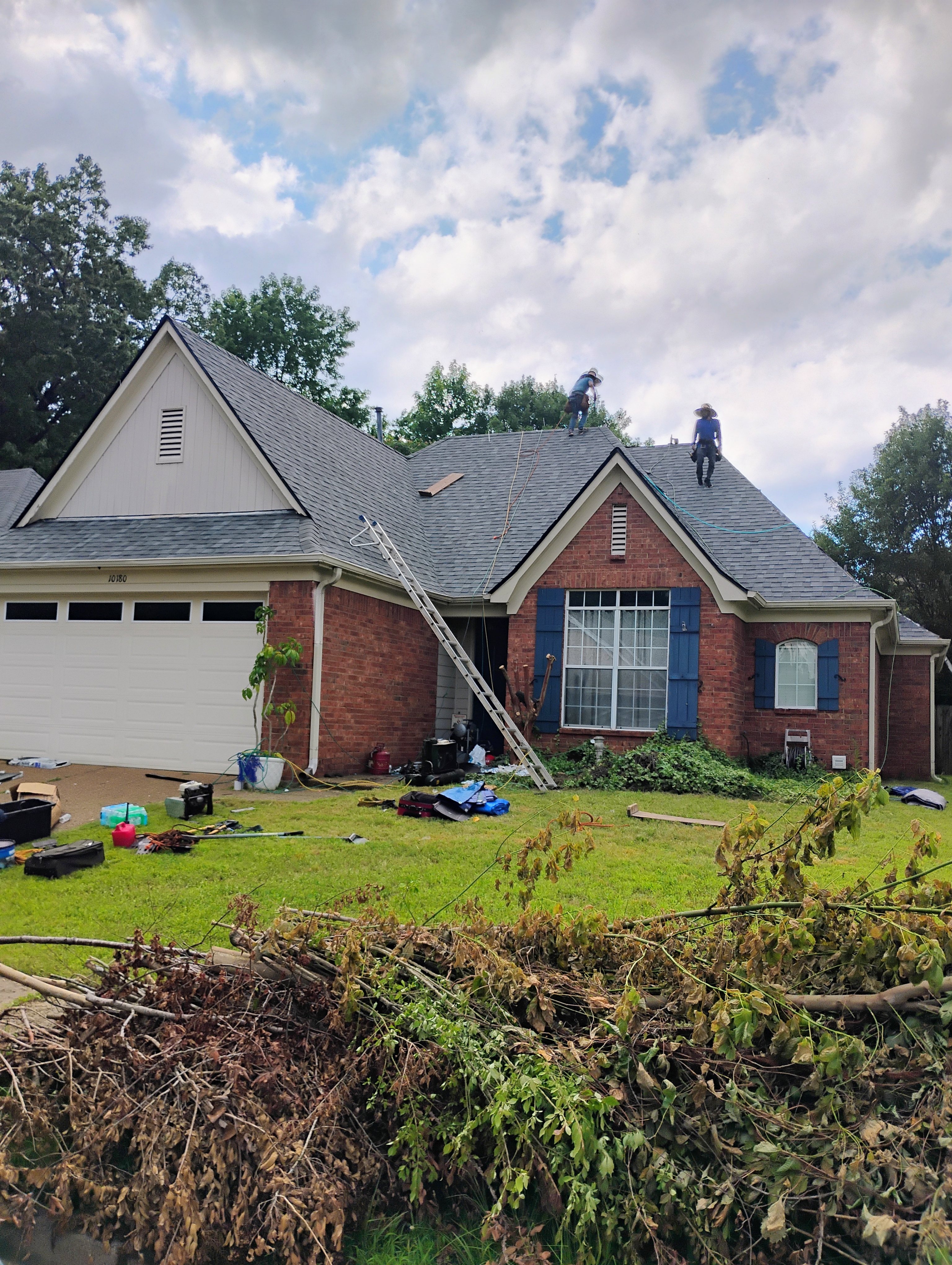 Kelly completed roofing project